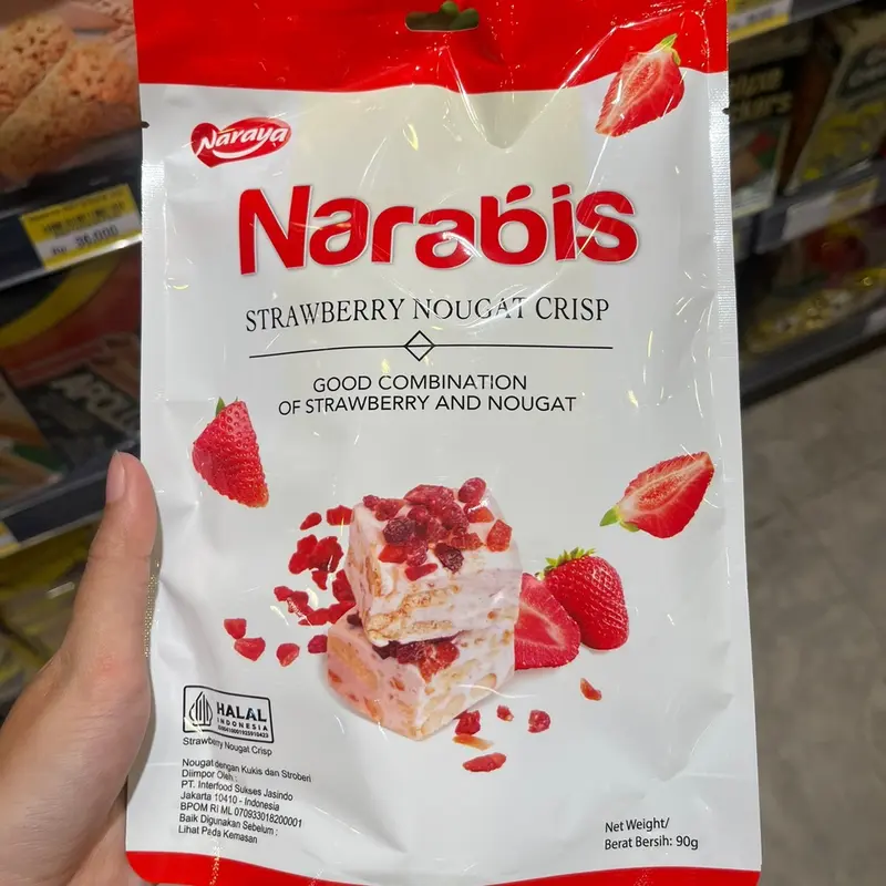 NARABIS NOUGAT CRISP UKURAN 90GR Camilan Cookies Marshmallow 3