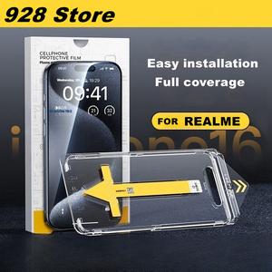 Easy Install Tempered Glass HD/Privacy For REALME 5 C11 C12 C15 C25 C35 C21Y 8 PRO Screen Protectors