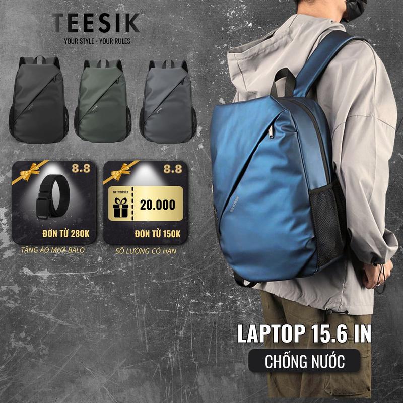 [Livestream] Balo nam balo đi học nữ TEE SIK balo thời trang nam balo chống nước đựng lap 15.6 in 4 màu nhiều ngăn BL02 Bag Đeo Vai ba lô