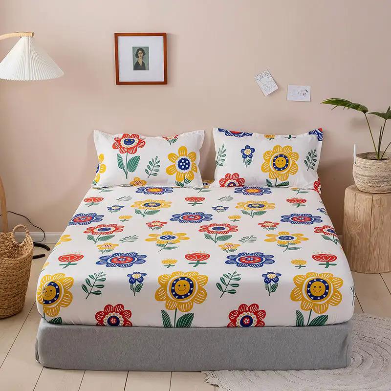 Product Introduction of Brushed Fitted Sheet Elastic Band Home Strap Bedding High-End Luxury Mattress Cover Bedsheet No Pillowcase Simple Multi Size Bed 27
