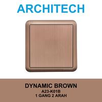 Gambar ARCHITECH DYNAMIC BROWN A23-K01B Sakelar/CETEKAN Lampu 1 Gang 2 Arah - 1 GANG 2 ARAH dari ARCHITECH INDONESIA Kota Administrasi Jakarta Utara 1 Tokopedia