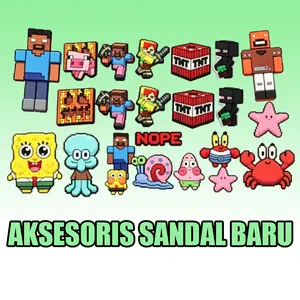CLOSS Jibbitz Karakter Anime Lucu untuk Anak Aksesoris Hiasan Sandal Clog Anti Karat Mudah Dipasang untuk Proyek DIY dan Desain Sepatu Unik