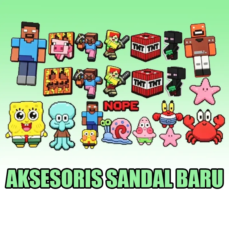 CLOSS Jibbitz Karakter Anime Lucu untuk Anak Aksesoris Hiasan Sandal Clog Anti Karat Mudah Dipasang untuk Proyek DIY dan Desain Sepatu Unik