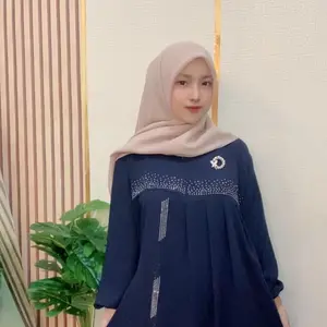 (4.4) ANGGUN DRESS Terbaru Crinkle Air Flow mix Mute Payet.Ready