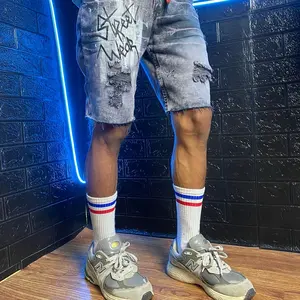 Celana Jeans Pendek Custom Street Wear / Celana Pendek Pria Denim