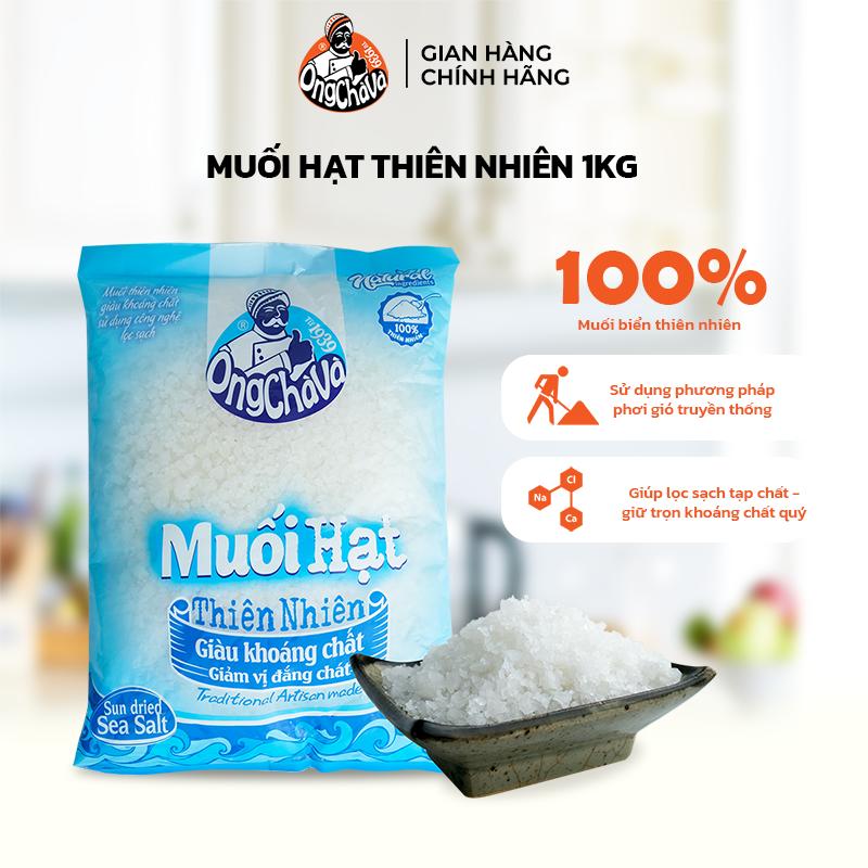 Muối Hạt Thiên Nhiên 1kg thương hiệu Ông Chà Và – Hàng Chính Hãng