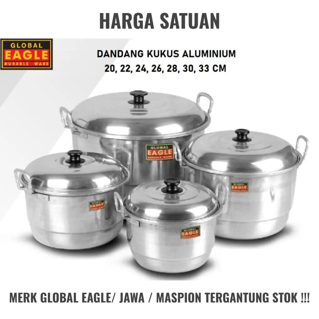 Langseng Kukus Nasi - Dandang Kukus - Langseng Global Eagle 22Cm