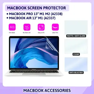 Anti Gores Macbook Pro / Air 13 M1 M2 A2337 A2338 Screen Protector AntiGores Guard Glare Matte Blue Anti Radiasi