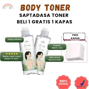 [FREE KAPAS] SAPTADASA Body Toner 100ml - Mencerahkan & Mengangkat sel kulit mati Tubuh