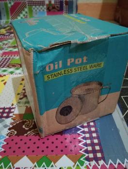 Product Review of R&P [READY STOK] Oil Pot Saringan Tempat Minyak Goreng Stainless Steel / Saringan Minyak/ Wadah Saringan Minyak Stainless Steel Oil Pot 1,3Liter from M**2 3