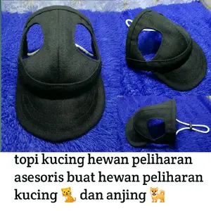 Topi kucing hewan peliharaan aksesoris kucing lucu