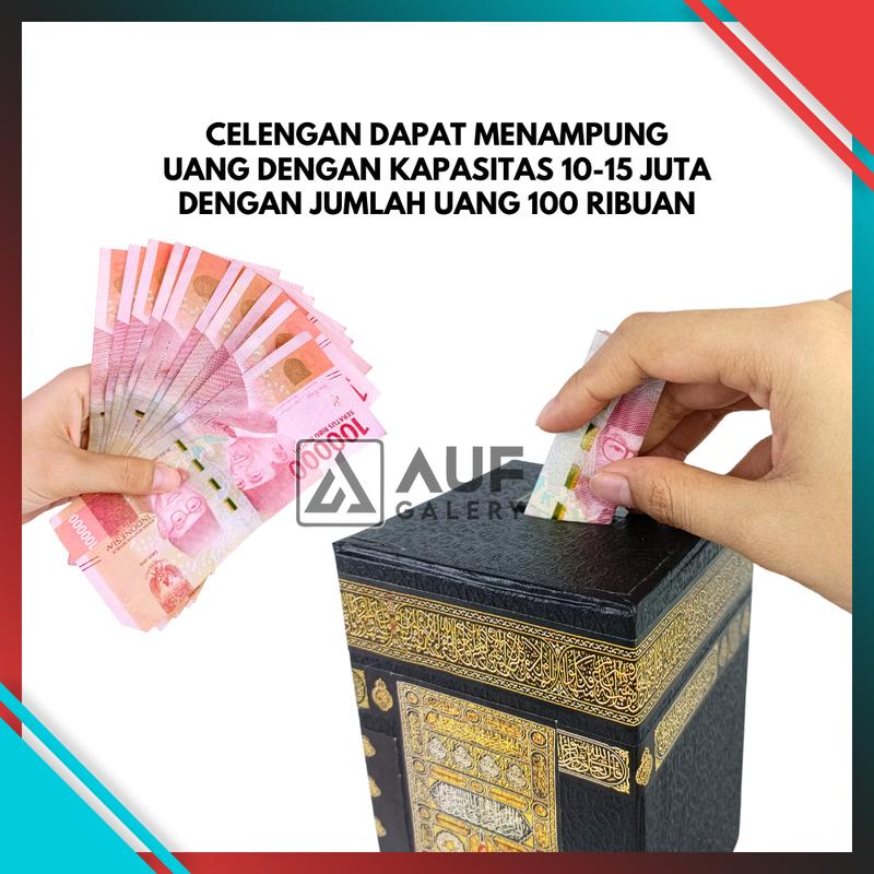 CELENGAN KABAH KECIL Mini Unik Miniatur Kakbah Mekah Murah Kado Ultah Souvenir Haji Umroh Penyimpan Uang Trendy Kekinian Murah 5