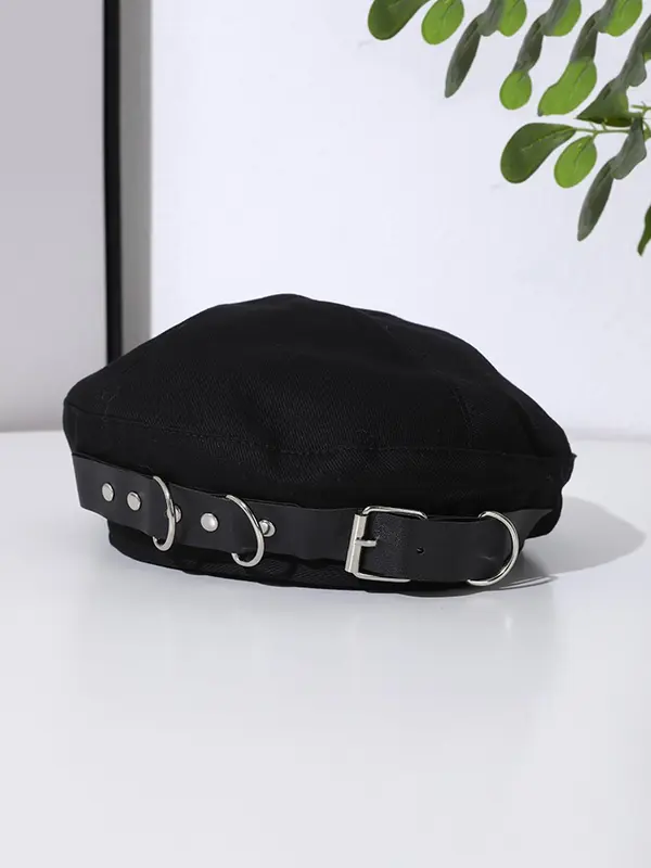 Unisex Minimalist Solid Color Beret, Casual Trendy Hat for Men & Women, Fashionable Hat for Daily Wear 0