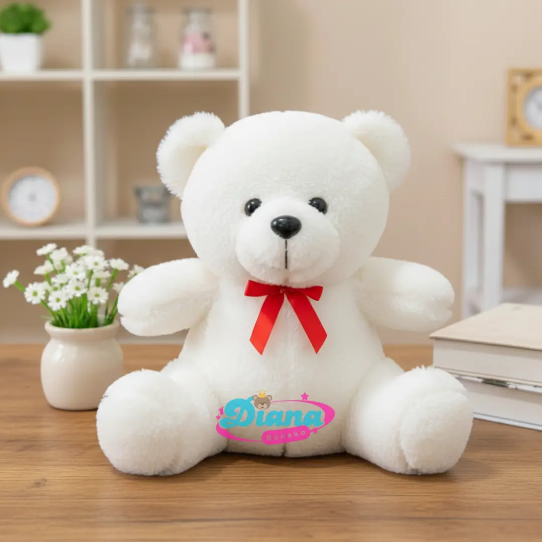Boneka Beruang Kecil 15 cm Teddy Bear Mini Bahan Velboa Premium Isian Silikon Lembut Cocok Sebagai Kado Ulang Tahun dan Bucket Boneka KREM PINK COKLAT RANDOM Plastik Dolls