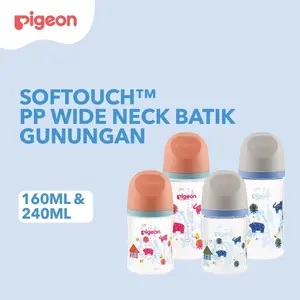 MOMS_ Pigeon Botol BPP Wide Neck Batik Gunungan SofTouch Nipple 160ml 240ml