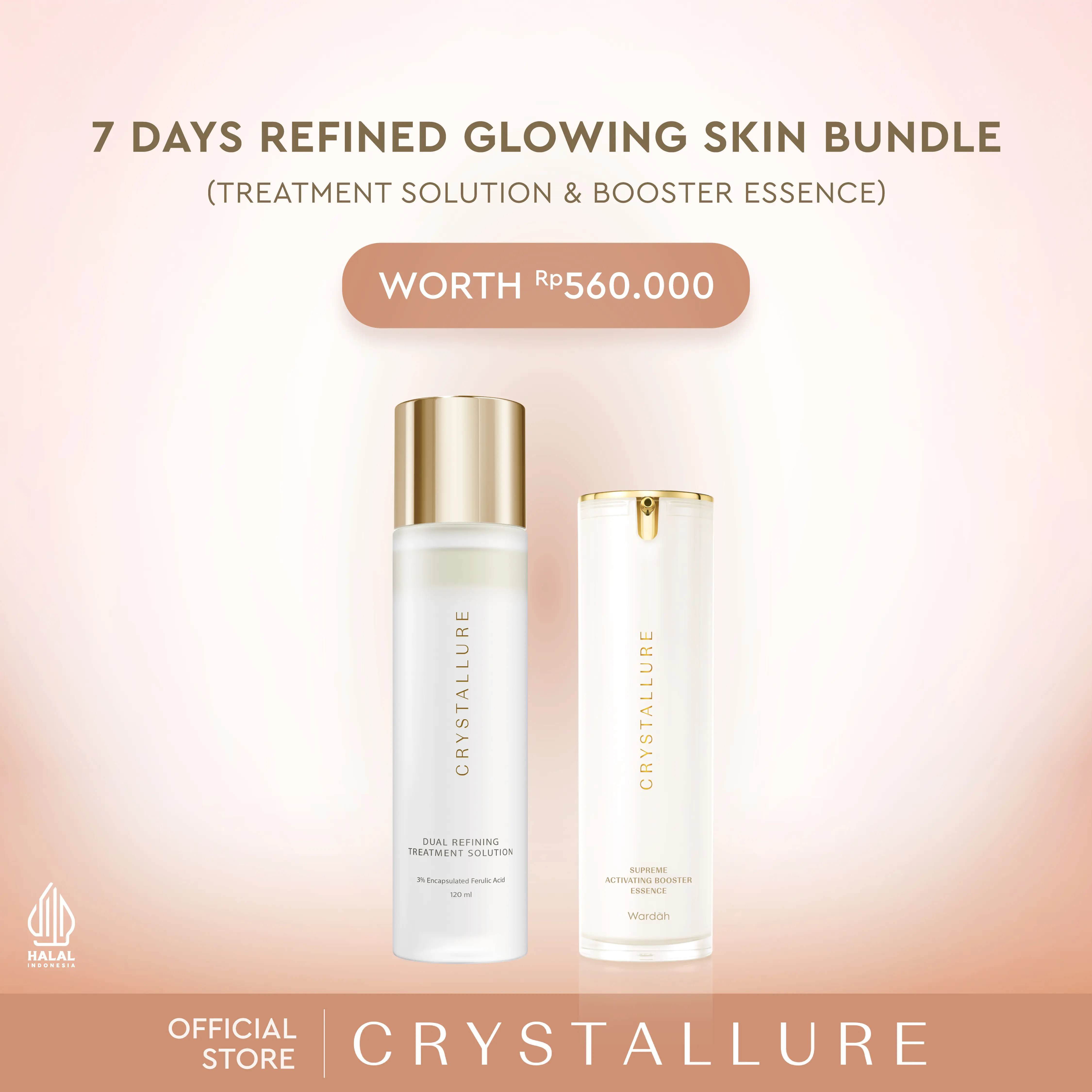 Crystallure 7 Days Refined Glowing Skin Bundle (Booster Essence + Dual Refining Treatment Solution)