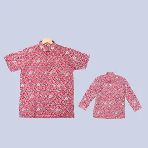Baju Seragam Batik Sekolah SD Motif Bunga Rampe Lengan Panjang & Lengan Pendek