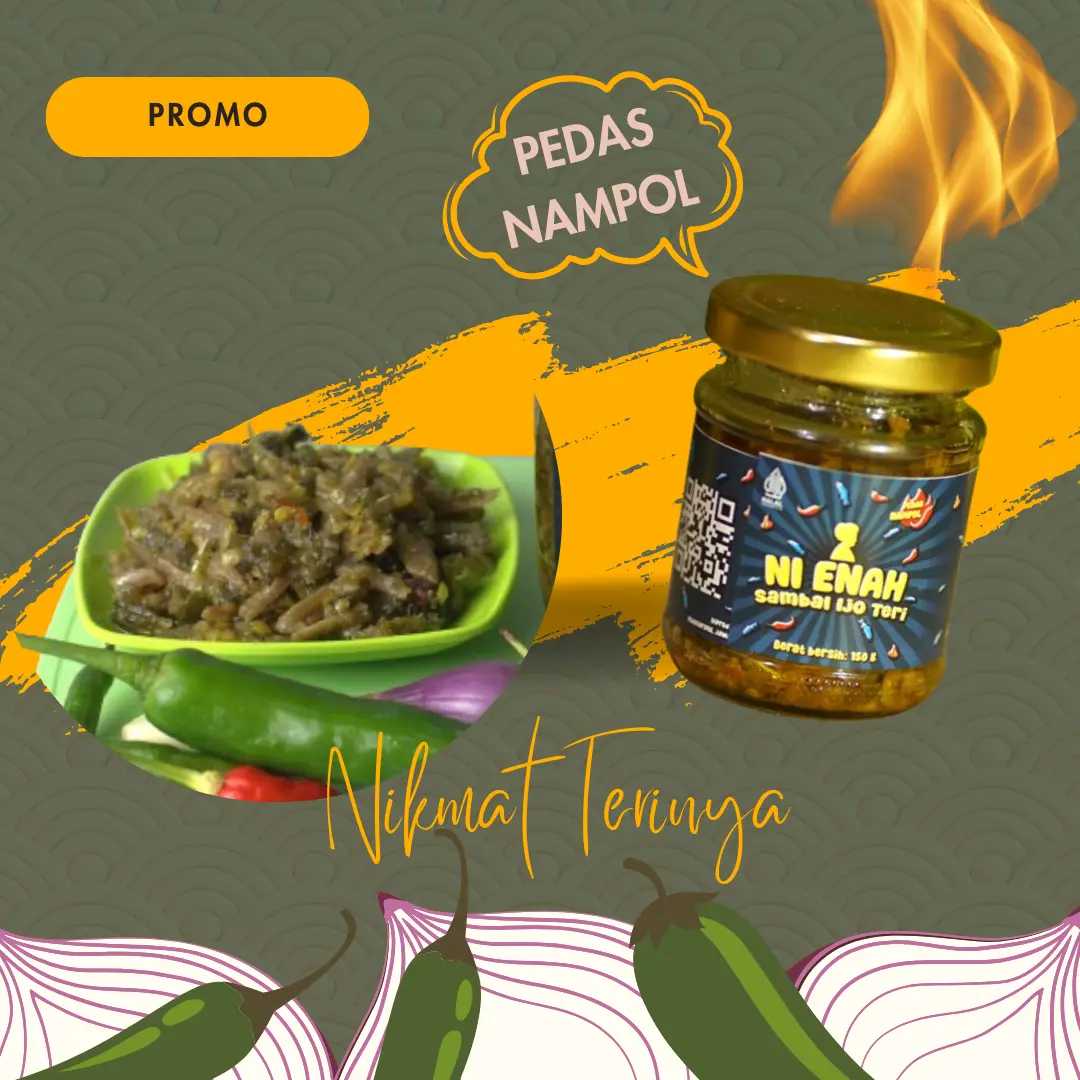 Sambal Ijo Teri Ni Enah 150g Pedas Nampol Food Makanan Teri halal SPP-IRT  Ayam