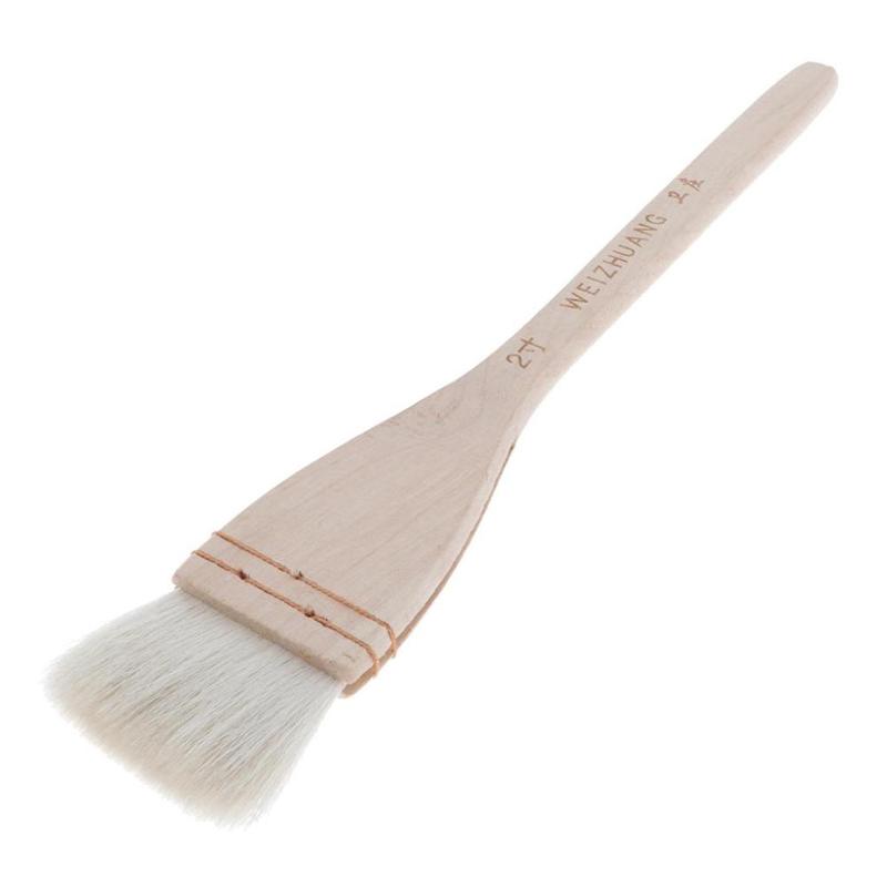 Cọ Vẽ, Cọ Chóp Phẳng Và Dài, Tay Cầm Bằng Gỗ, 2 Inch, Thích Hợp Vẽ Tranh Treo Tường 3
