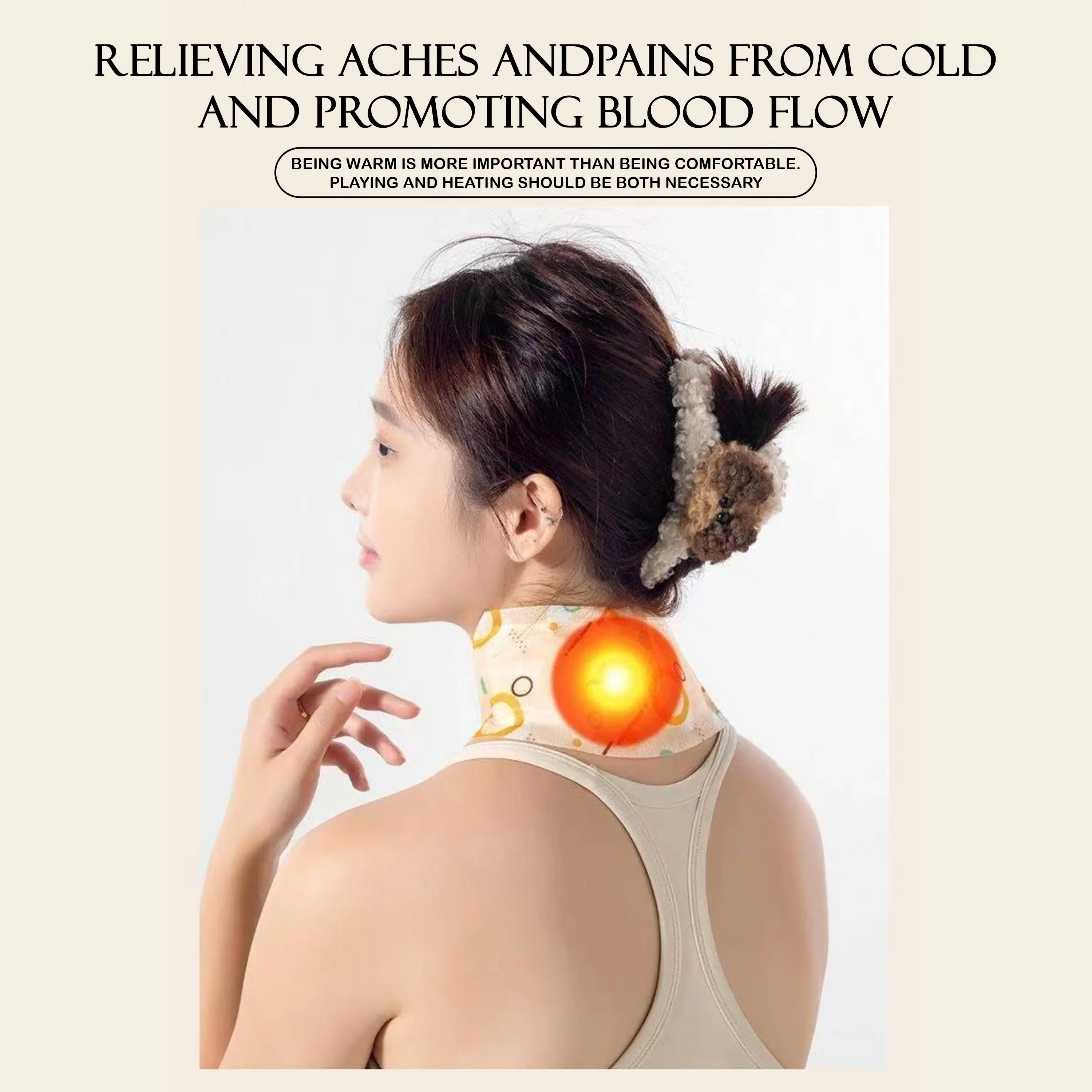 Buy 5 get 5 Youmi Herbal Essence Neck Hot Compress New design Wraps around the neck Quickly relieves shoulder and neck pain Promotes blood circulation Relieves muscle strain "First aid patch" for people who sit for a long time/look down at their phones
