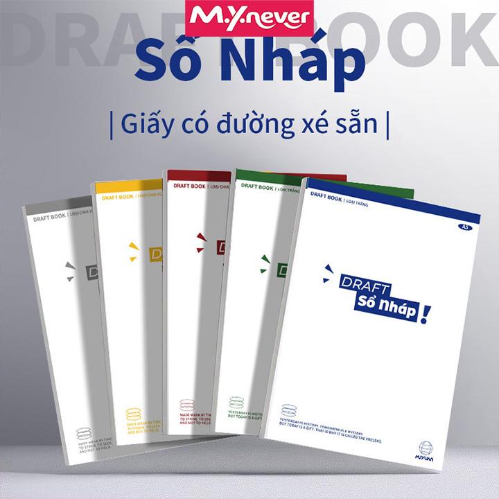 Sổ Tay Giấy Trơn A5 Vở nháp , Giấy nháp trơn 100 tờ 2 kiểu trang bên trong Bìa…