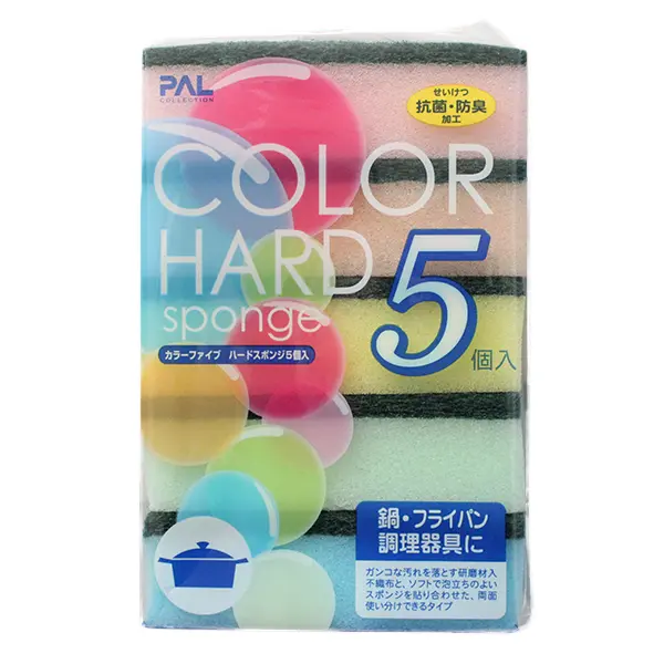 Seiwa-pro Colour Sponge 5P Perfect For Cleaning Pots And Pans