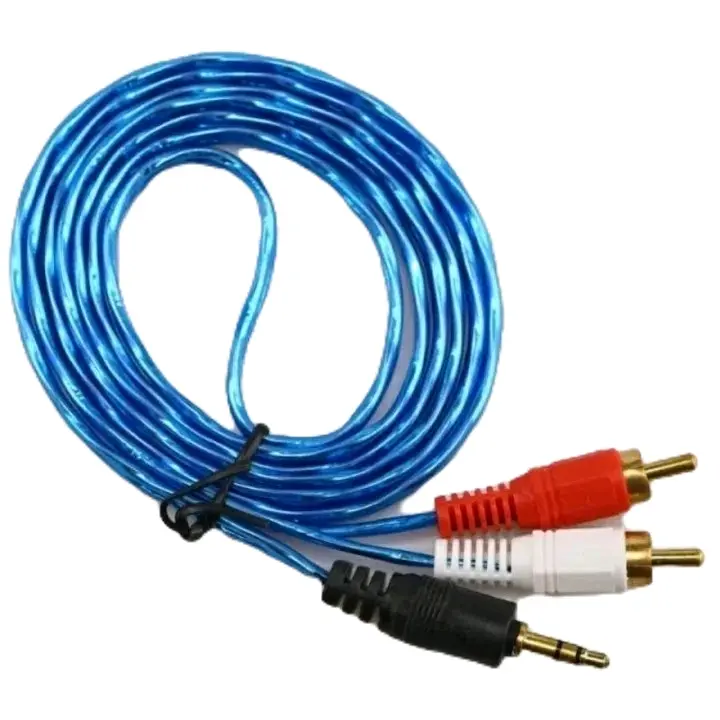 PAA - Kabel Aux 2 In 1 Panjang 1 Meter - 1.5 Meter Kabel Jack Audio To RCA Kbl Speaker Cable Aux