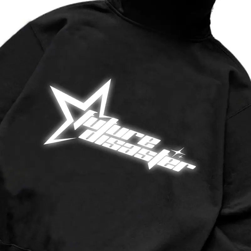 Gadabang Sweater Hoodie Boxy Starboy Menyala Future Disaster Sablon Reflektif Oversize Fleece 280 2