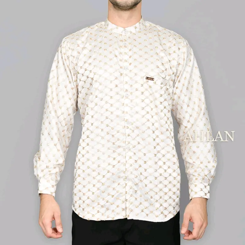 KEMKO (KEMEJA KOKO) AHLAN- LENGAN PANJANG, BAHAN JAGUAR SILK MOTIF TERBARU 0