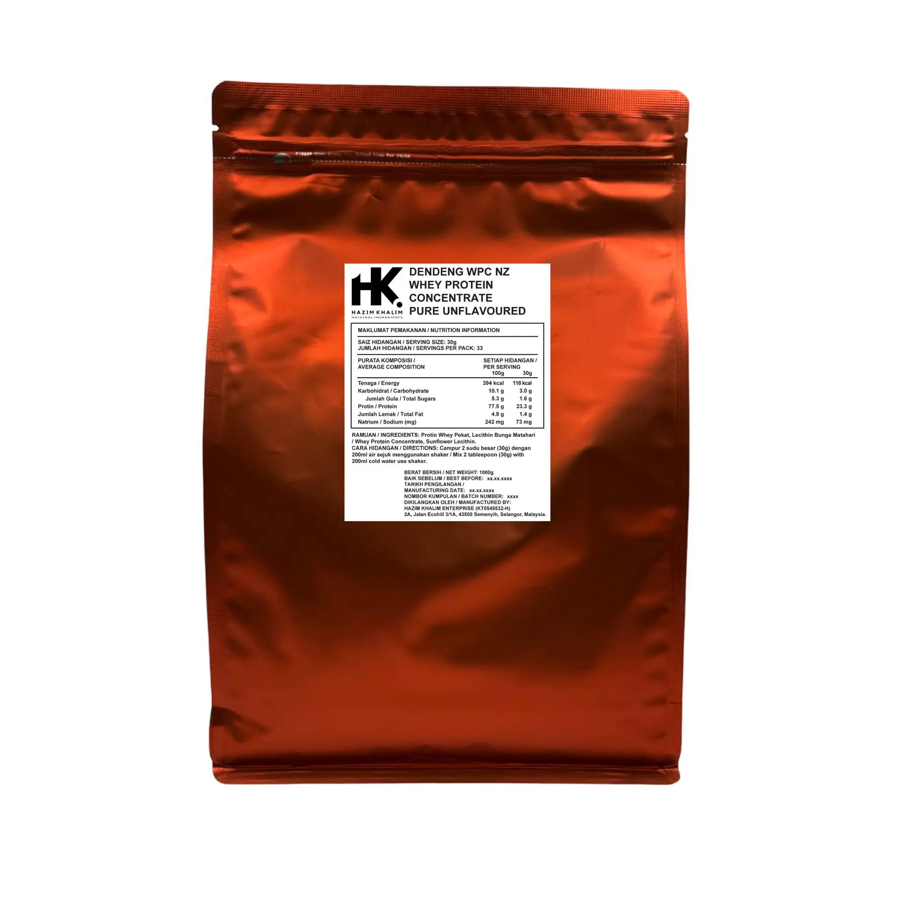 Pure Whey Protein Concentrate DENDENG WPC by Hazim Khalim