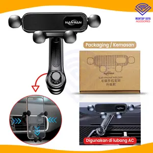 [COD] NANVAN NVN-CH20 CAR HOLDER HP DI MOBIL AIRVENT GRAVITY WITH HOOK ROTATE 360 UNIVERSAL