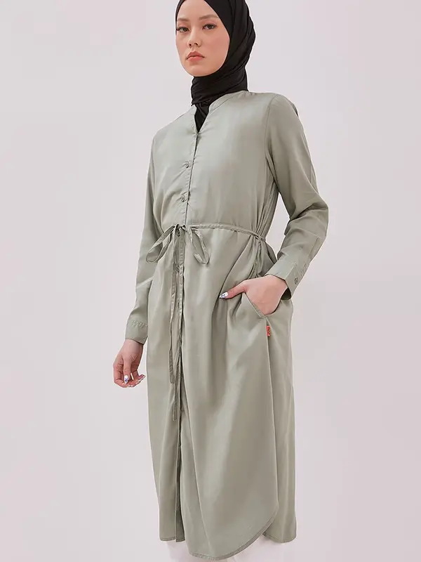 DUST Kemeja Tunik Aira Hijau ECOVERO (D. 1606) 3