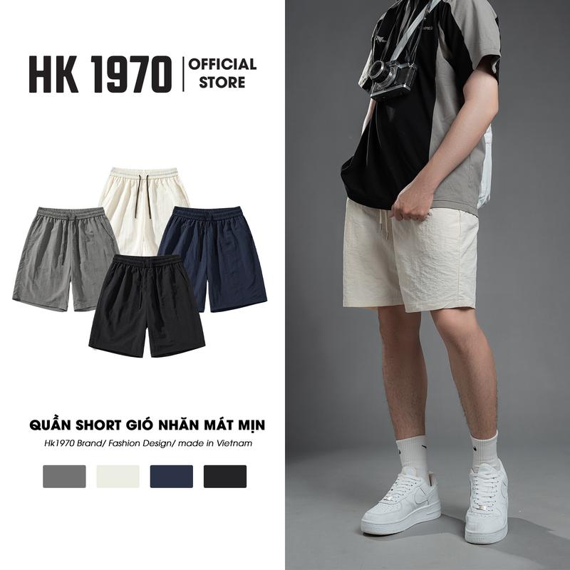 Quần Short Gió Nhăn Nam Nữ Unisex 150GSM Chất Vải Gió Nhăn Cao Cấp Mềm Mịn Form Ống Rộng Oversize Dài Ngang Gối Q210