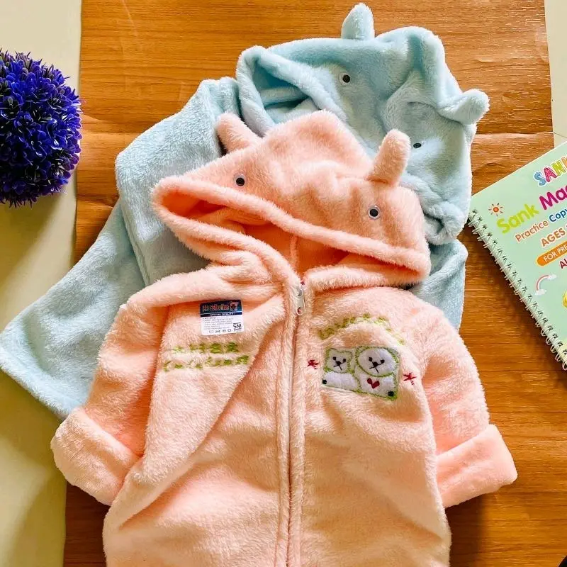 jaket bulu mantel bayi lembut 6-24 bulan KOHER