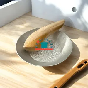 Cobek/Coet Aluminium Asli Garut Diameter 16cm + Ulekan Kayu