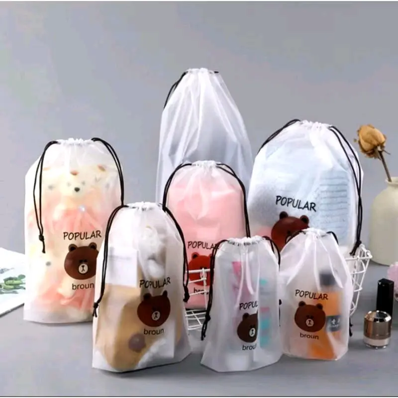 TRAVEL POUCH ORGANIZER SERBAGUNA / TAS SERUT KOSMETIK MOTIF ANTI AIR / TRAVEL BAG KARAKTER MURAH 5