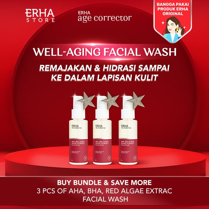 Gambar Triple Pack Age Corrector Facial Wash 90ml - Sabun Wajah Anti Aging dari ERHASTORE OFFICIAL Kota Administrasi Jakarta Barat Tokopedia