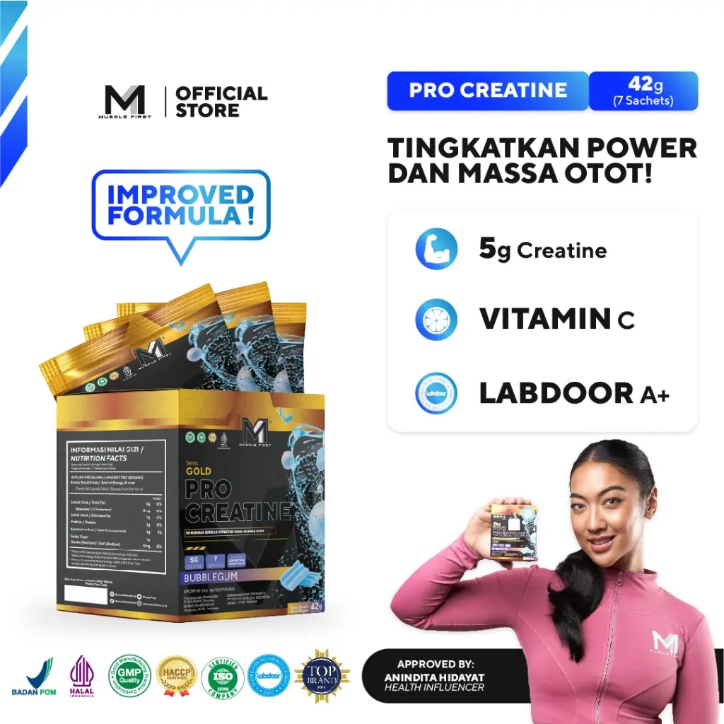 MUSCLE FIRST Pro Creatine Box isi 7 Sachets - Supplement Fitness