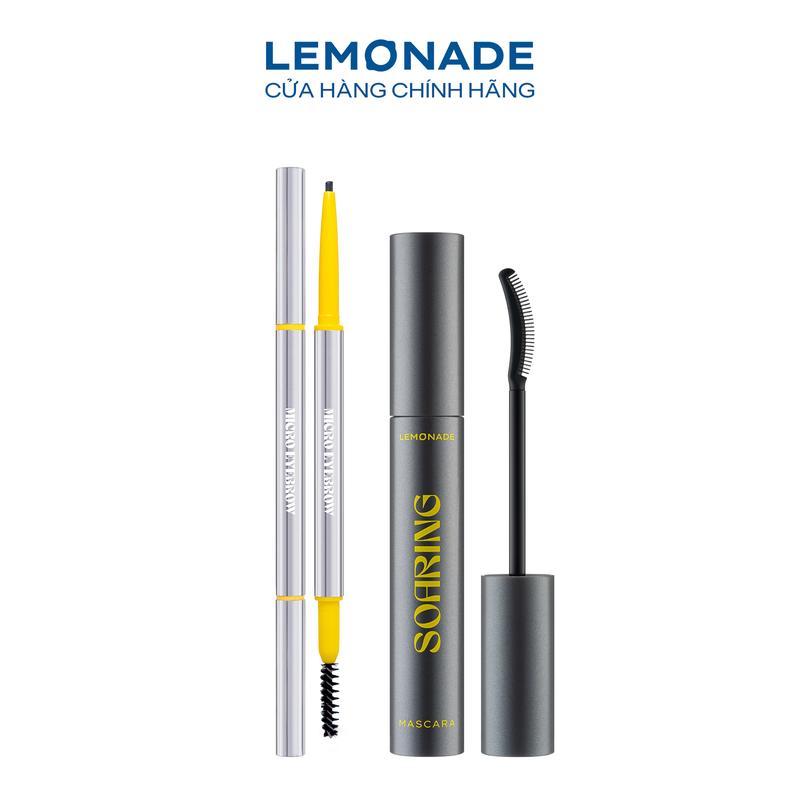 Combo 01 Chuốt mi tơi dài lâu trôi Lemonade Soaring Mascara 6ml và 01 Chì kẻ mày siêu mảnh lâu trôi Lemonade Micro Eyebrow 0,1g