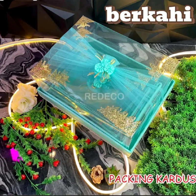kotak hantaran pernikahan dan lamaran 1 box isi 4 Komplet mika dan pita siap kirim2 seluruh Indonesia 2