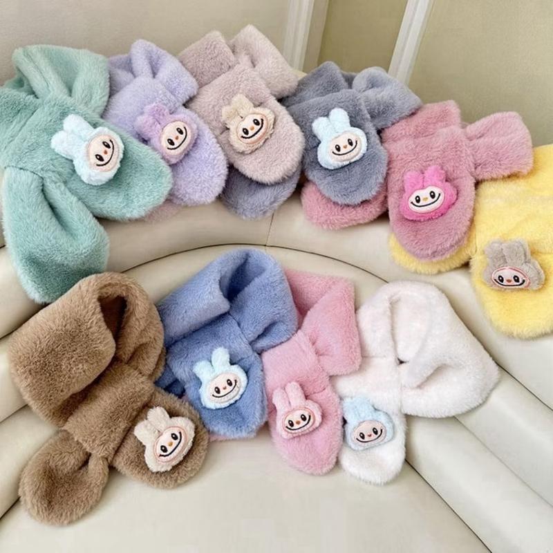  Khăn quàng cổ sang trọng Ấm Áp Cho Bé Khăn quàng cổ in hình hoạt hình dễ thương thời trang 
