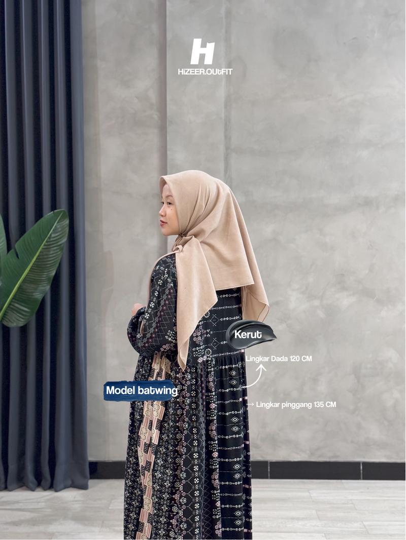 Product Introduction of HiZEER.OUTFIT MIDI DRESS JUMBO WANITA RAYON BUSUI FRIENDLY 11