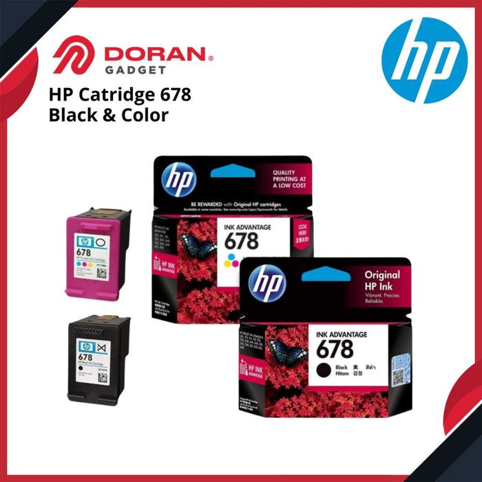 Gambar Tinta Printer HP 678 Tri Colour Cartridge Original Ink-Advantage dari Doran Gadget Official Kota Administrasi Jakarta Pusat Tokopedia