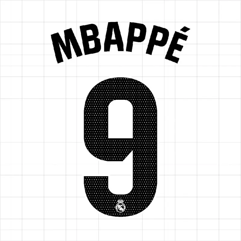 SABLON SETRIKA NAMESET MBAPPE 9 • REAL MADRID 2024 DTF PRINTING 1