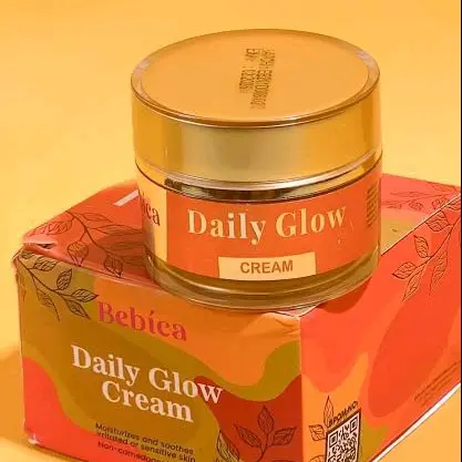 Daily Glow Bebica Krim Pagi Siang Sunscreen Mencerahkan Memutihkan Wajah Normal Kusam