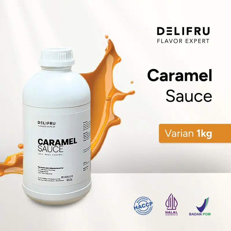 Sauce Caramel Delifru 1 Kg - Topping Saus Rasa Karamel 0