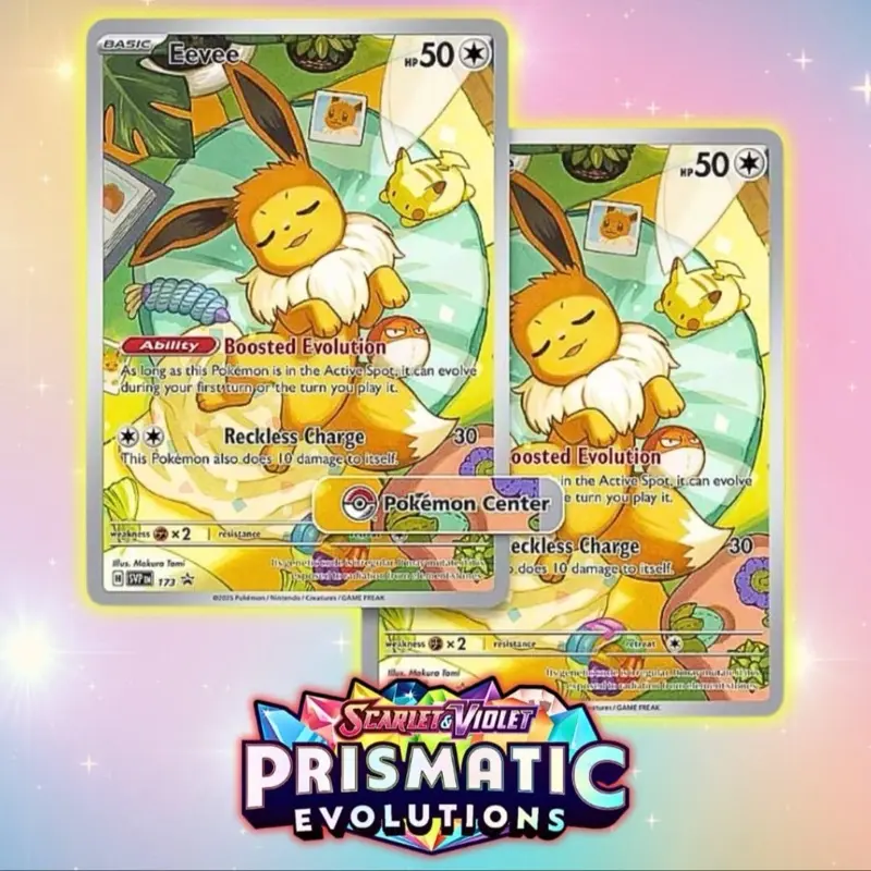 Pokemon Prismatic Evolutions Eevee Promo Card