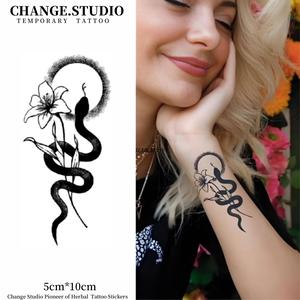 Hình Xăm Tạm Thời, Hình Xăm Rắn, Không Thấm Nước, Không Lo Sợ Ma Sát, Kéo Dài Trong 15 Ngày Miếng Dán Hình Xăm