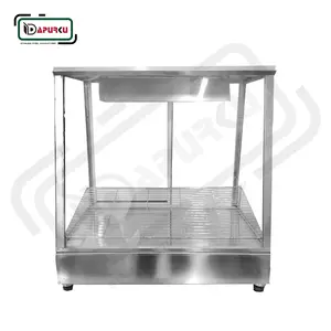 Food Display (60x40x60) Stainless Penghangat Makanan Hemat Listrik Food Warmer Fried Chicken Showcase / Hotsnack