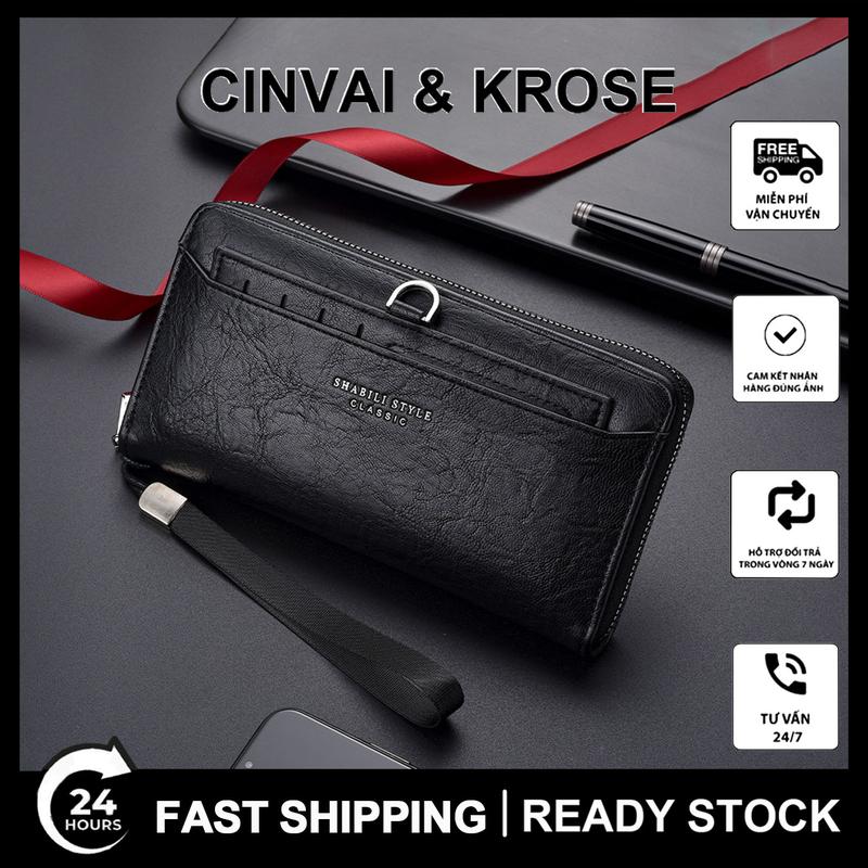 SHABILI Ví nam Ví cầm tay Túi đựng điện thoại Sức chứa lớn Người Sắp Xếp ID Chủ thẻ Túi đựng thẻ riêng biệt Nhiều khe cắm thẻ Làm bằng da PU Phong cách Dây Đeo Tay Có Thể Tháo Rời Phong cách Thường Ngày Màu kem